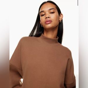 Aritzia Tna Cozy Fleece Mega Mock Sweatshirt